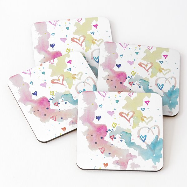 Item preview, Hearts in Watercolour designed and sold by Scarlett Ballantyne  - Beautigurlz Designs.