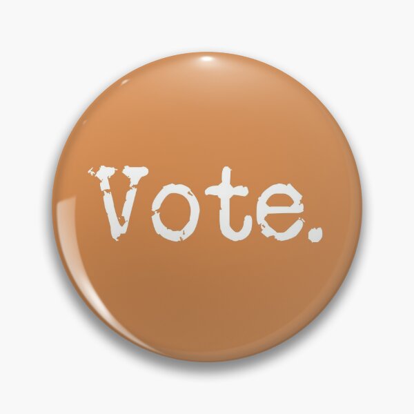 Item preview, Vote. White on Pumpkin Spice designed and sold by TeaRoseWriter.