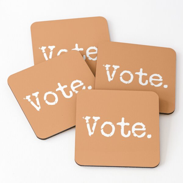Item preview, Vote. White on Pumpkin Spice designed and sold by TeaRoseWriter.