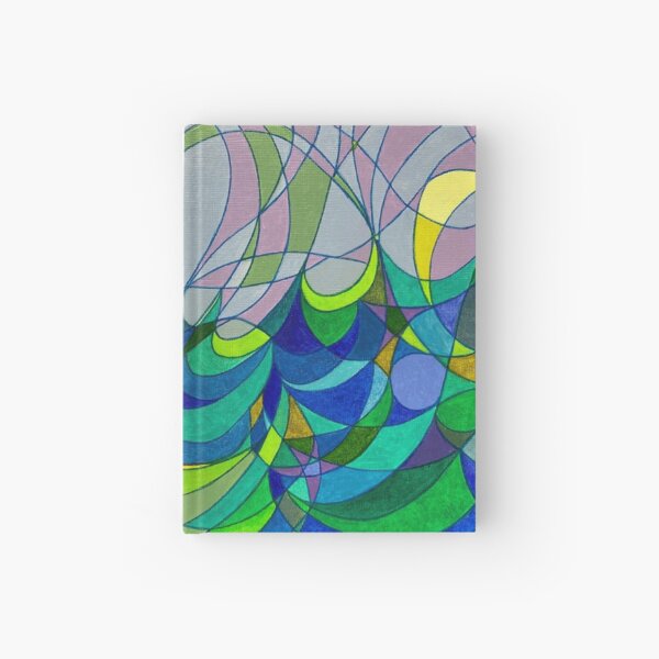 Mermaid on a rock Hardcover Journal