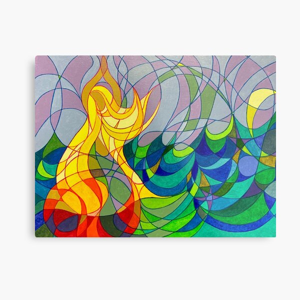 Mermaid on a rock Metal Print