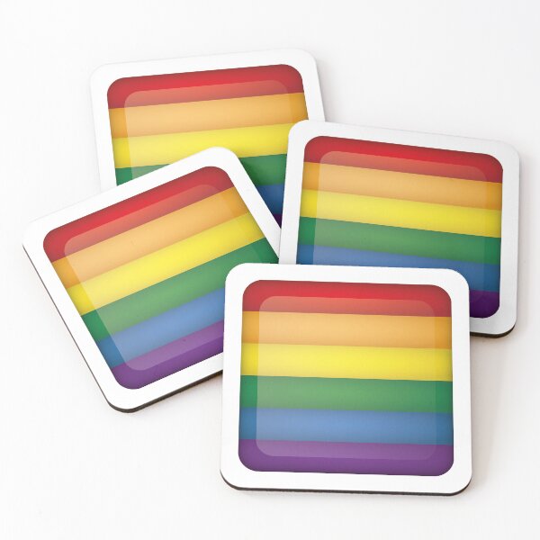 Item preview, Icon representing LGBT square button flag. Ideal for catalogs of institutional materials homosexual flag designed and sold by LucianoCosmo.