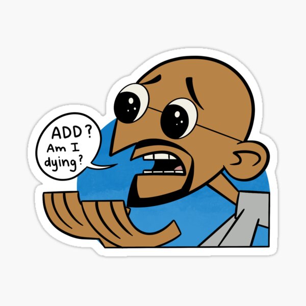ADHD Gandhi Sticker