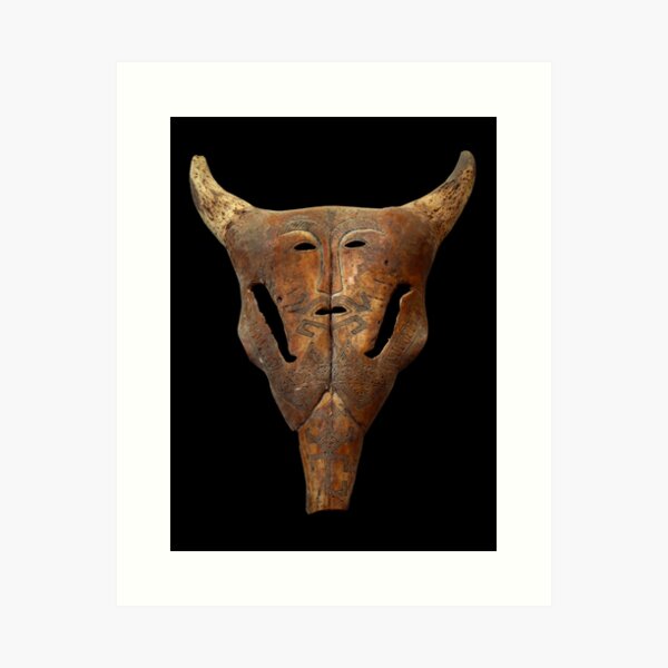 Bull Skull - Indonesian Mask Art Print