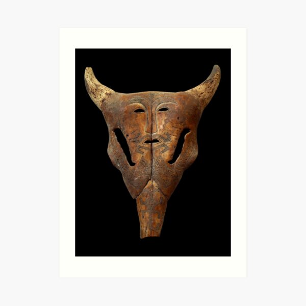 Bull Skull - Indonesian Mask Art Print