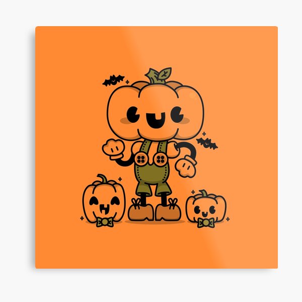 Pumpkin Boy Metal Print