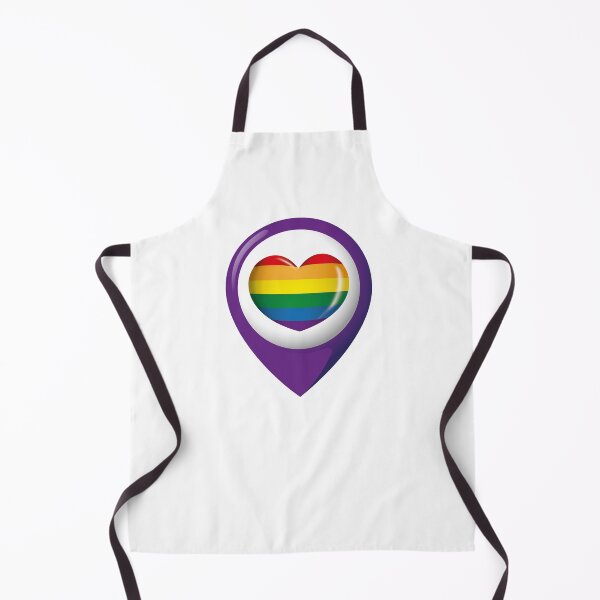 Item preview, Icon representing location with rainbow heart, LGBT meeting place. Ideal for catalogs of institutional materials homosexual flag designed and sold by LucianoCosmo.