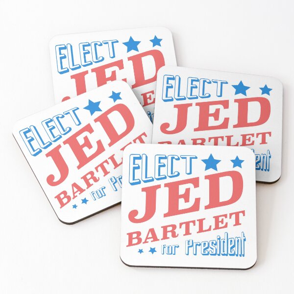 Aperçu de l'œuvre Élire Jed Bartlet pour le président Star Slants créée et vendue par PsychicCatStore.