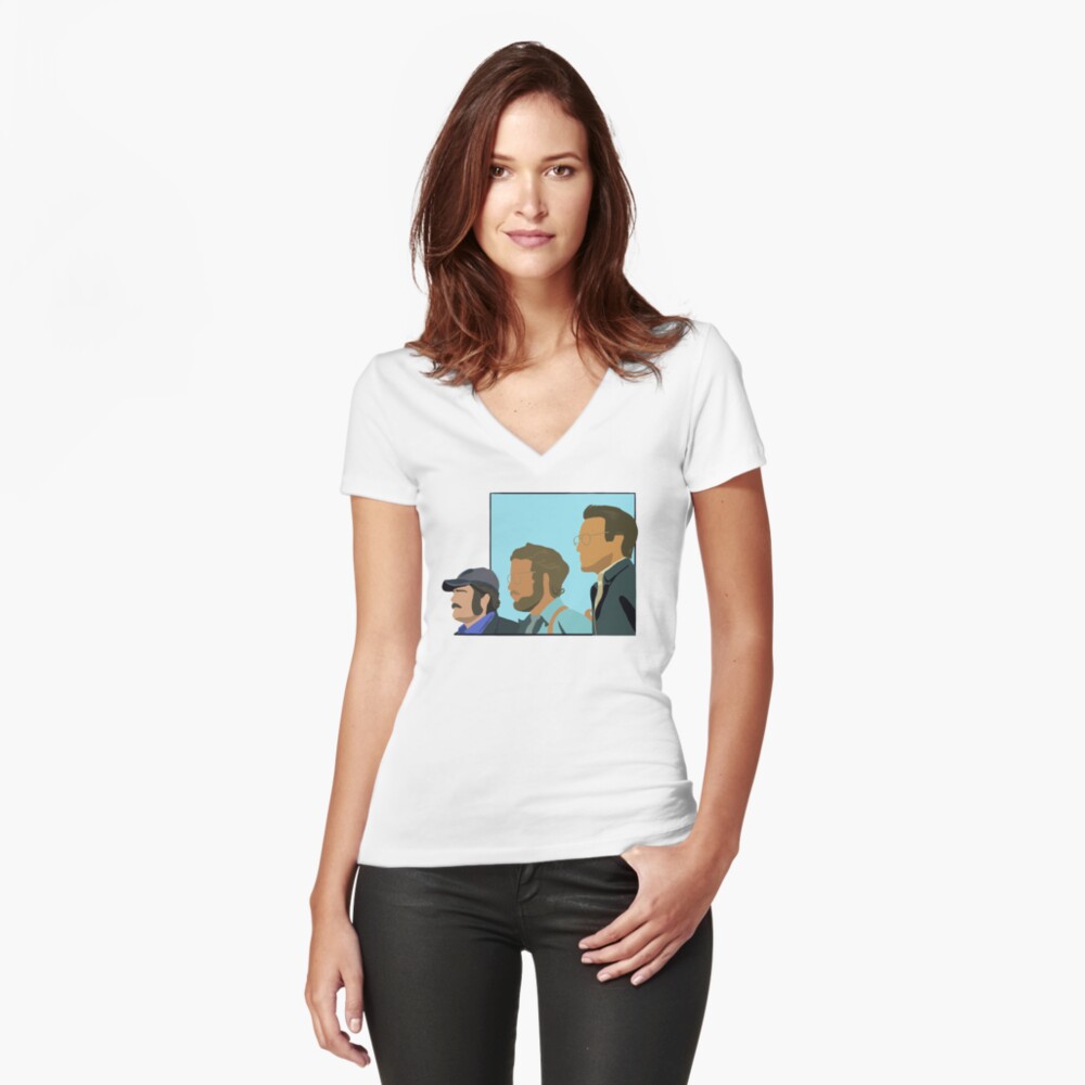 Item preview, Fitted V-Neck T-Shirt designed and sold by thecurlyredhead.