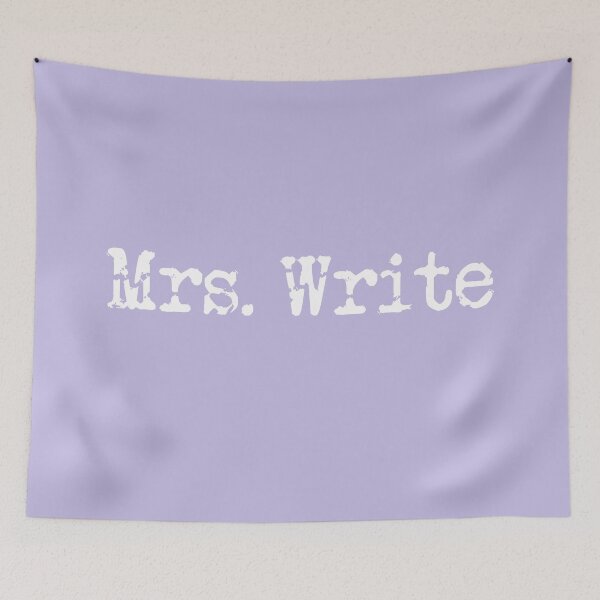 Item preview, Mrs. Write in White on Lavender designed and sold by TeaRoseWriter.