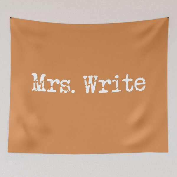 Item preview, Mrs. Write in White on Pumpkin Spice designed and sold by TeaRoseWriter.
