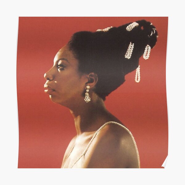 Nina simone in red Poster