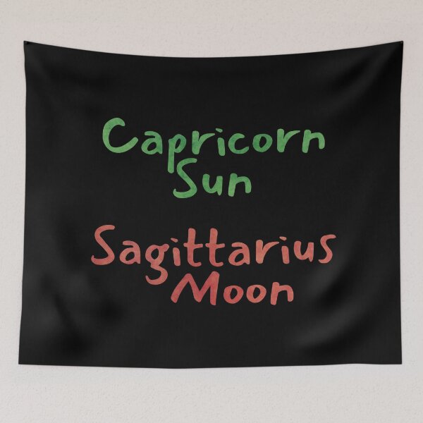 Item preview, Capricorn Sun Sagittarius Moon Text designed and sold by leomooncreates.