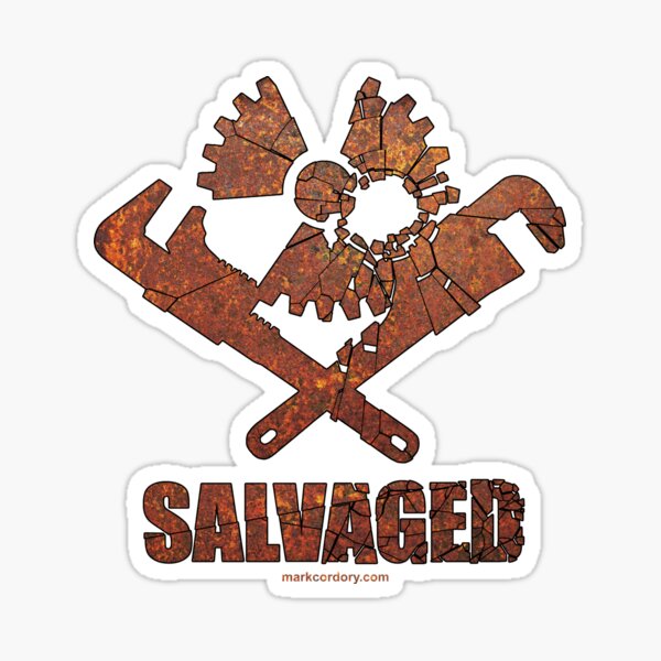 SALVAGED Ware Cog & Wrenches logo Sticker
