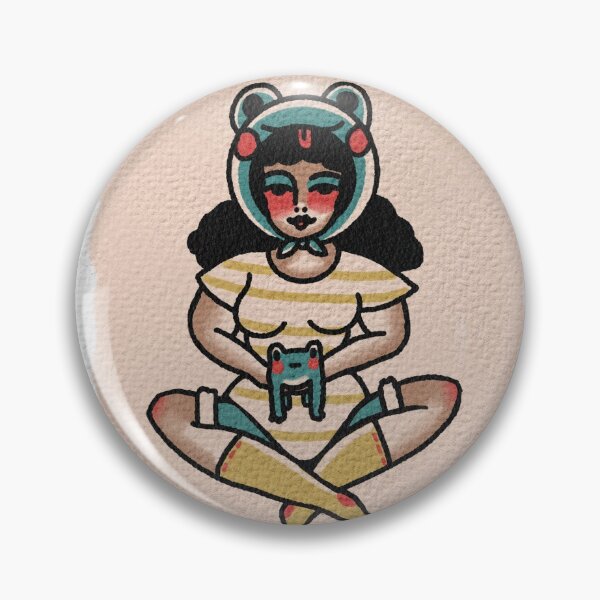 Frog Girl Pin
