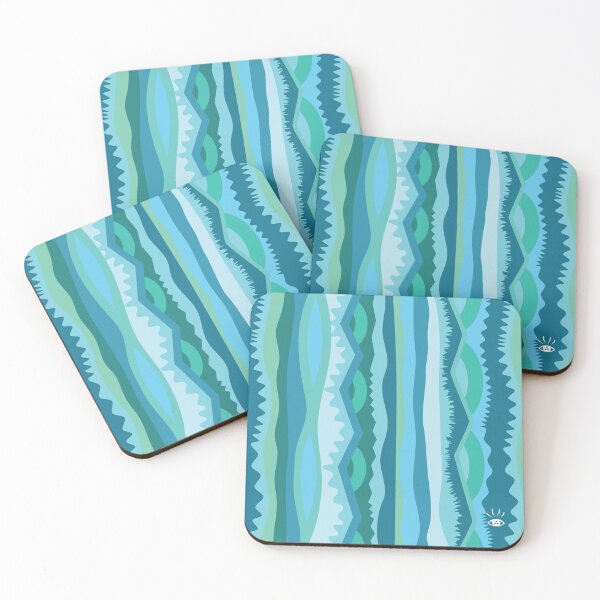 Item preview, 'Blue Wave' Coolies Art Pattern designed and sold by wilfortes.