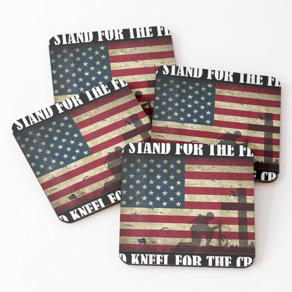 Item preview, We Stand For The Flag And Kneel For The Cross Back designed and sold by hieu-le.