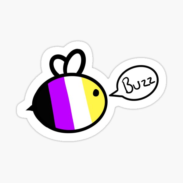 Item preview, Enbee (Non—Binary flag Bee) designed and sold by SummerRejects.