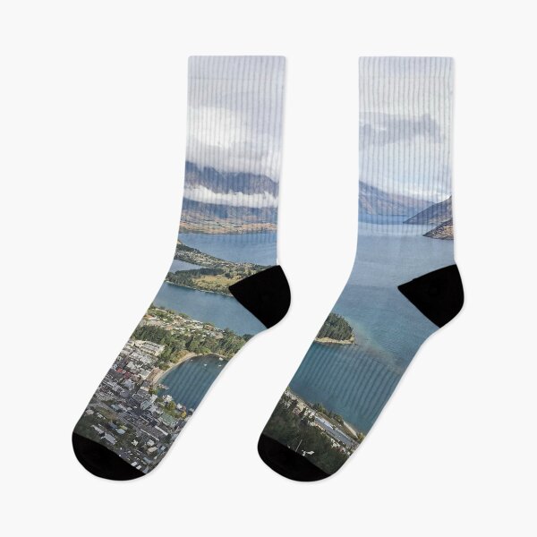 Item preview, Aerial view of Queenstown, New Zealand designed and sold by HazelWright.