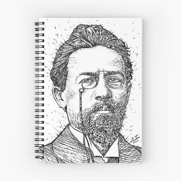 Item preview, ANTON CHEKHOV ink portrait.1 designed and sold by lautir.