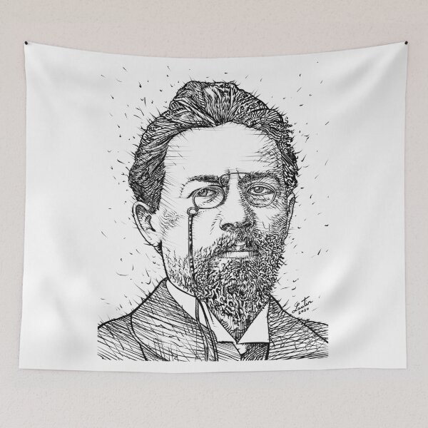 Item preview, ANTON CHEKHOV ink portrait.1 designed and sold by lautir.