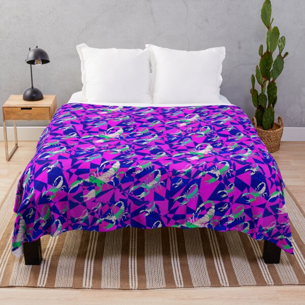 Item preview, Pink Blue & Green Scorpion Pattern Design designed and sold by ArtbyJeanClaude.