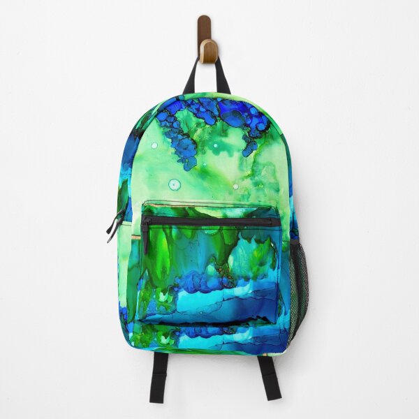 Item preview, Abstract Blues and Greens No. 1 designed and sold by Marla Kurzec.