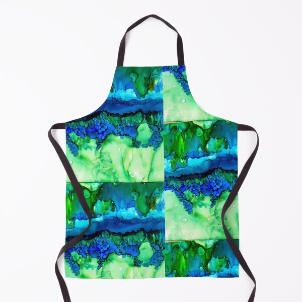 Item preview, Abstract Blues and Greens No. 1 designed and sold by Marla Kurzec.