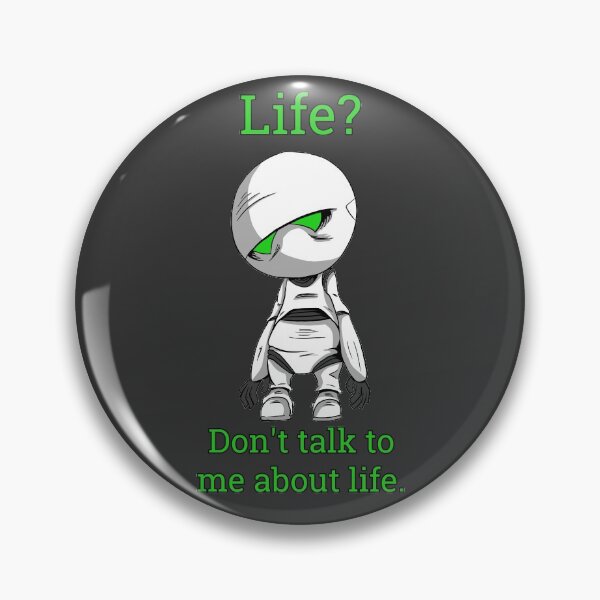 Item preview, Marvin the Paranoid Android designed and sold by blacksnowcomics.