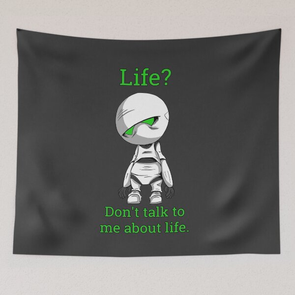 Item preview, Marvin the Paranoid Android designed and sold by blacksnowcomics.