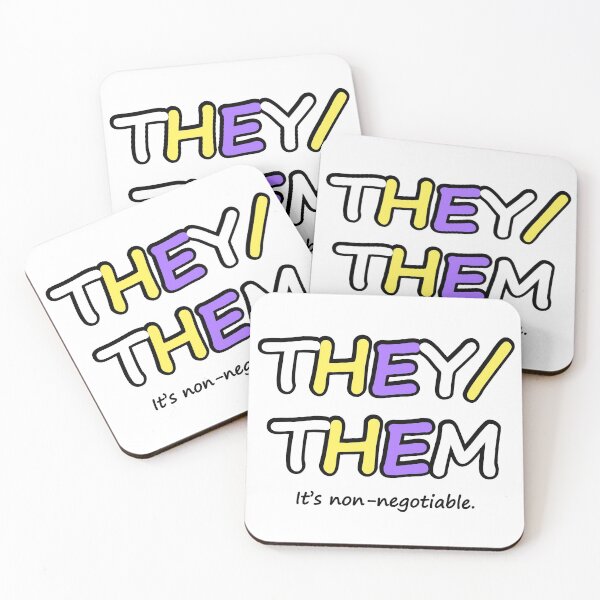 Item preview, THEY/THEM (It's non-negotiable) designed and sold by SarcasticWords.