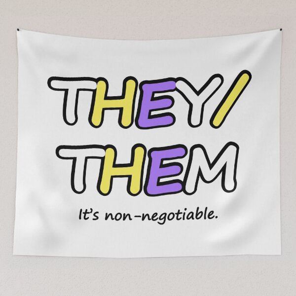 Item preview, THEY/THEM (It's non-negotiable) designed and sold by SarcasticWords.