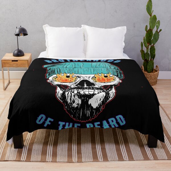 Item preview, Skull with Beard - Bearded Skull Beanie designed and sold by Coder-T.