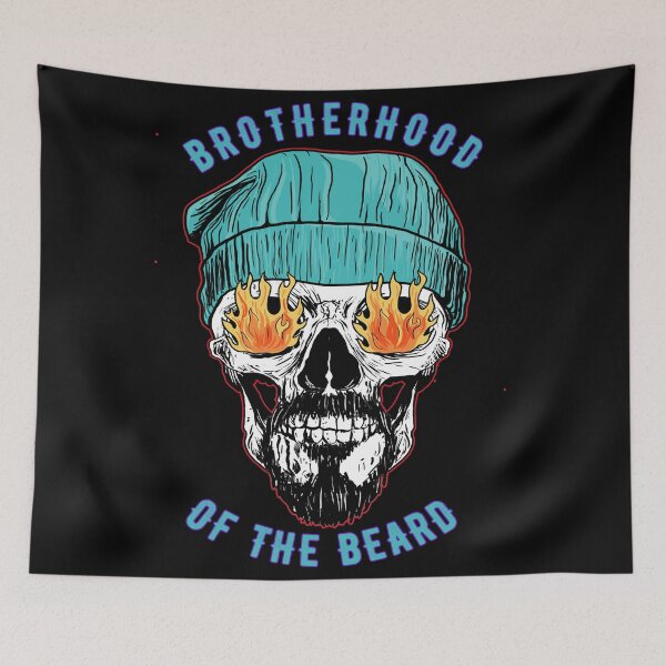 Item preview, Skull with Beard - Bearded Skull Beanie designed and sold by Coder-T.