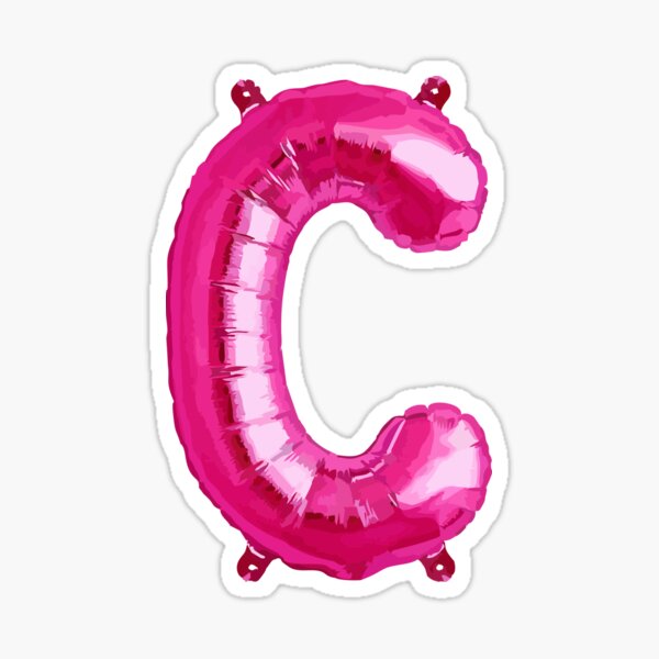 3D LETTER C Sticker
