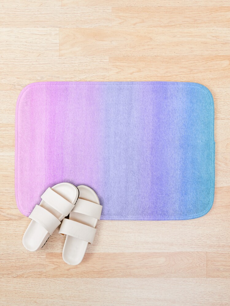 Alternate view of Colorful Ombre Abstract Watercolor Pattern Bath Mat