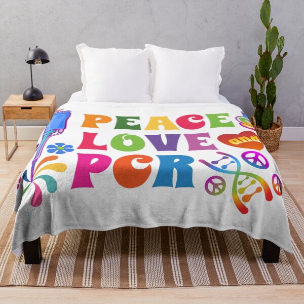 Item preview, Peace Love and PCR - Polymerase Chain Reaction Design with Pipette DNA and Heart designed and sold by Zit-Zat-Zot.