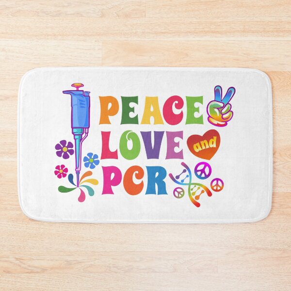 Item preview, Peace Love and PCR - Polymerase Chain Reaction Design with Pipette DNA and Heart designed and sold by Zit-Zat-Zot.