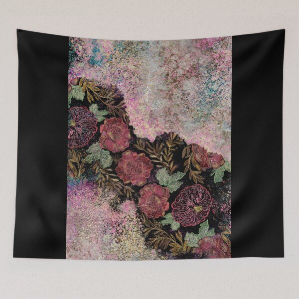 Item preview, Abstract Painting 091320, Floral Faultline, Pink and Gold Texture  designed and sold by Kristi Duggins.
