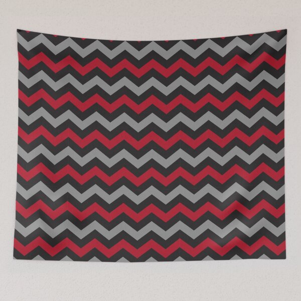 Item preview, Red Black and Grey Chevron Zigzag Pattern designed and sold by SqueakyRicardo.
