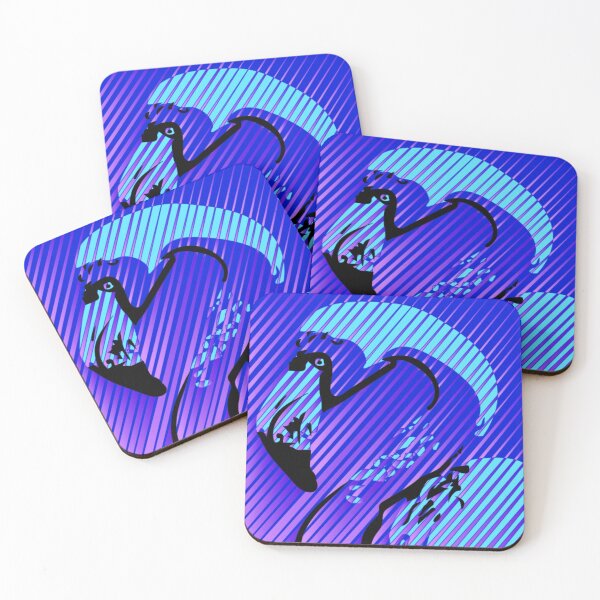 Item preview, Electronic Flamingo - Electric Blue designed and sold by DavJen.