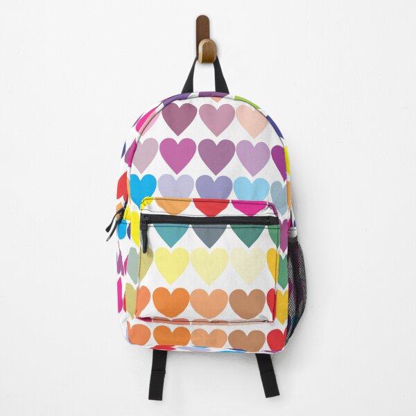 Colorful Heart Pattern Backpack