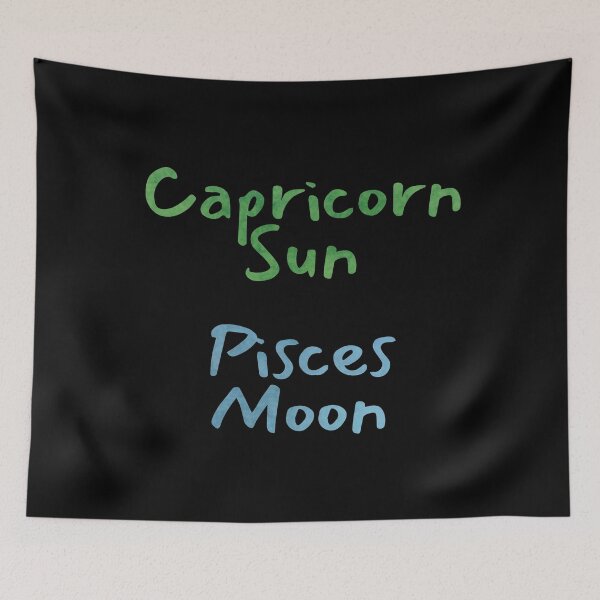 Item preview, Capricorn Sun Pisces Moon Text designed and sold by leomooncreates.