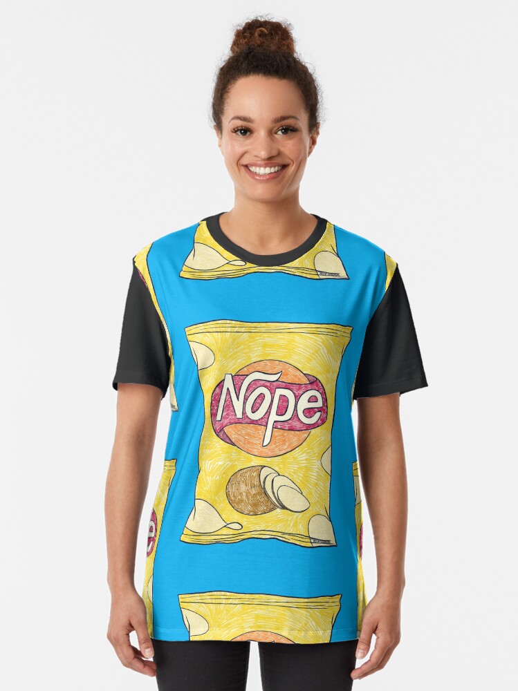 Alternate view of Potato Nope (Blue) Graphic T-Shirt