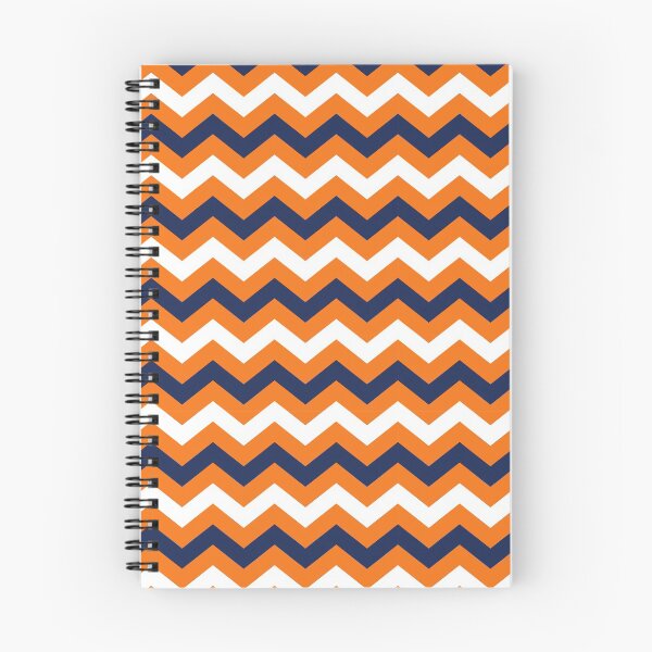 Item preview, Orange Navy Blue and White Chevron Zigzag Pattern designed and sold by SqueakyRicardo.