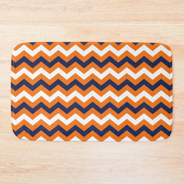 Item preview, Orange Navy Blue and White Chevron Zigzag Pattern designed and sold by SqueakyRicardo.