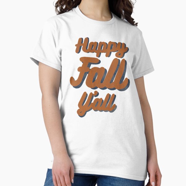 Item preview, Happy Fall Y’all Typography Decor in Rust and Navy designed and sold by WildeandCo.