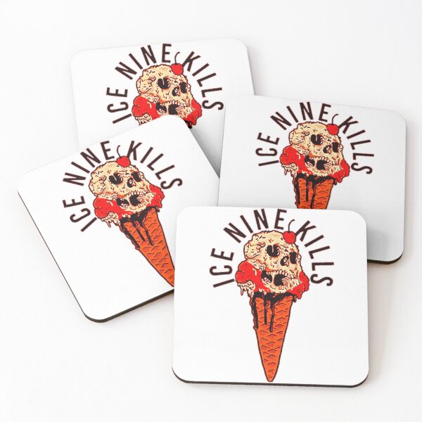 ice cream logo- band Coasters (Set of 4)
