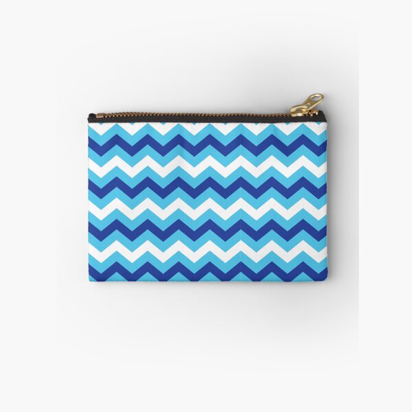 Item preview, Light Blue Dark Blue and White Chevron Zigzag Pattern designed and sold by SqueakyRicardo.