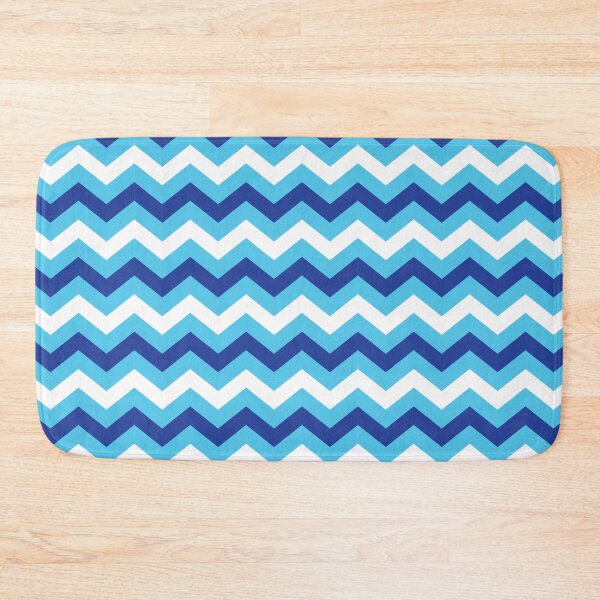 Item preview, Light Blue Dark Blue and White Chevron Zigzag Pattern designed and sold by SqueakyRicardo.
